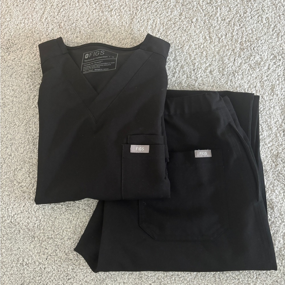 Figs Mens Black Scrubs